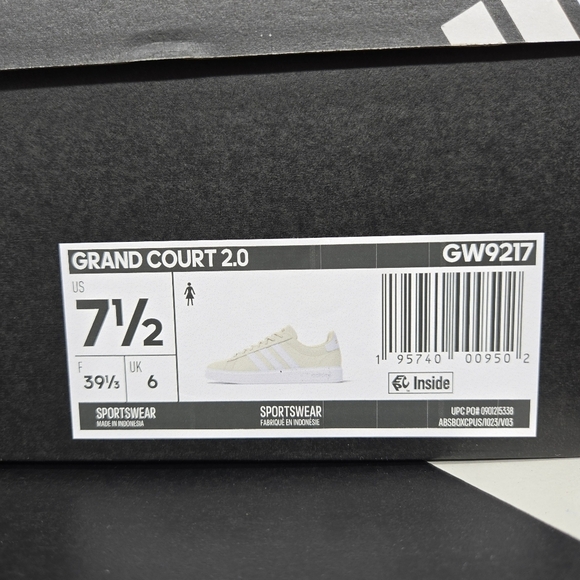 New adidas Grand Court 2.0 Alumina Cloud White Women's Shoes Size 7.5 - Picture 8 of 8